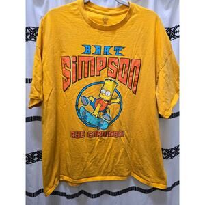 The Simpsons Bart Simpson Aye Carumba! Yellow graphic short sleeve t-shirt XXL
